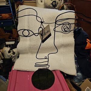 Abstract Sculptural Designer Wire Face